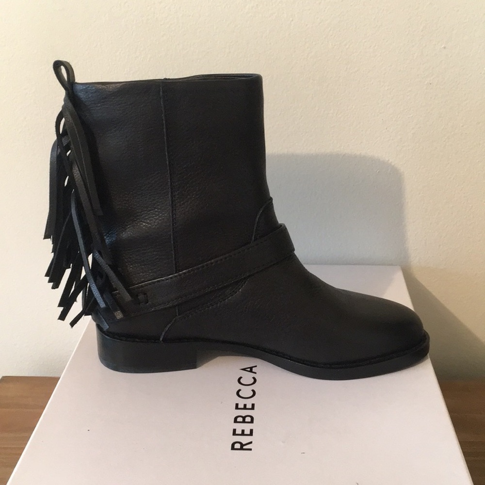 Rebecca Minkoff NWT Sanura Leather Fringe Boot - Picture 11 of 12